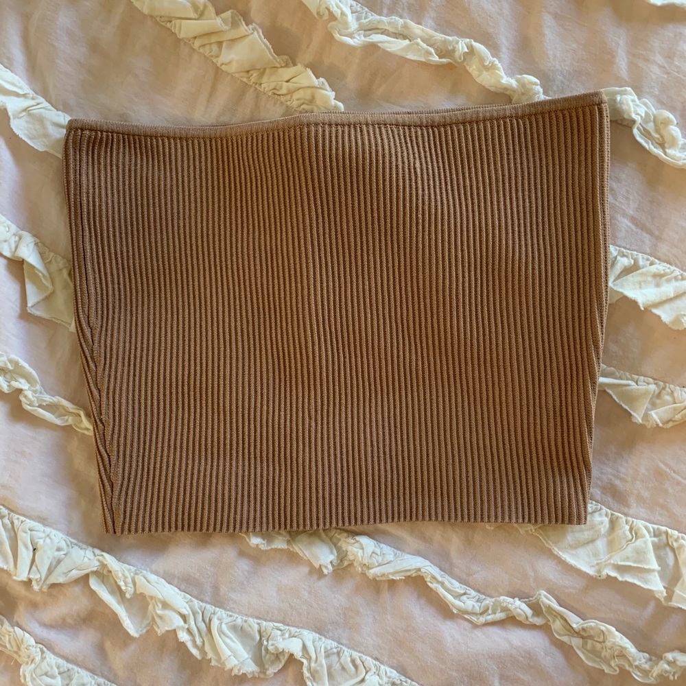 Kendall and Kylie Nude Bandage tube/strapless top